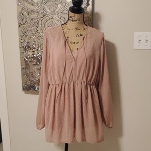 Torrid blush chiffon blouse